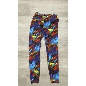 Athleta Colorburst Sonar leggings size small workout athletic yoga pilates